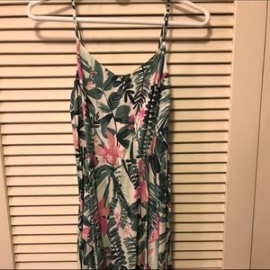 hawiian print short summer dress